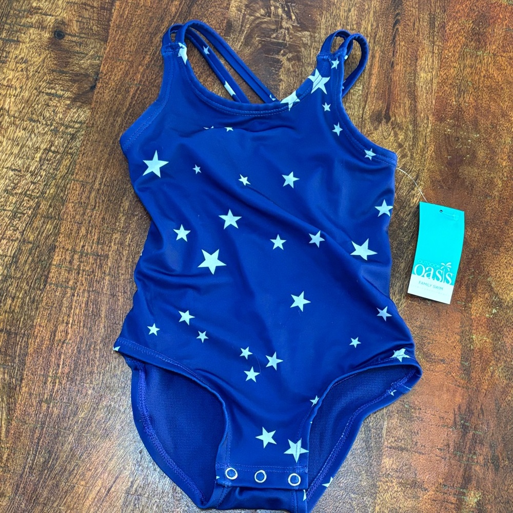 NWT Oasis Toddlers Seaside Cabana One Piece Swimsuit
